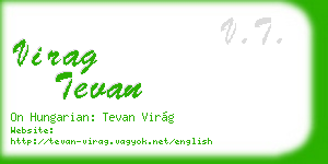 virag tevan business card